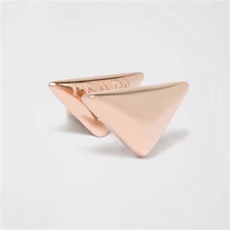 Eternal Gold nano triangle mono earring in pink gold 